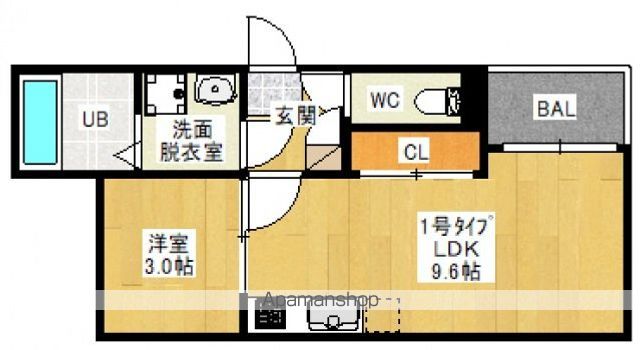 岡山電軌清輝橋線 清輝橋駅 徒歩11分 3階建 築8年の間取り写真