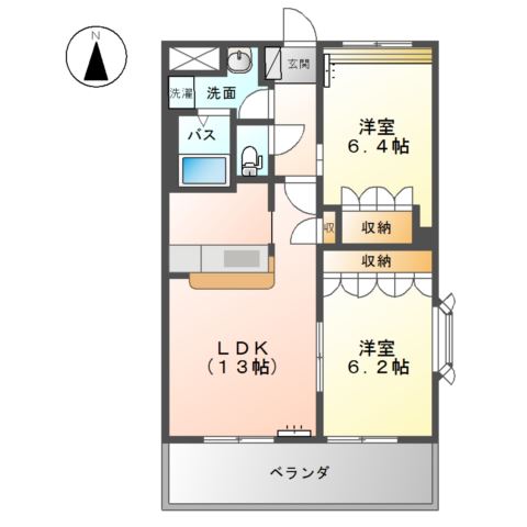 シエル Rの間取り写真