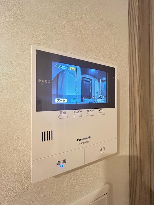 セキュリティ　モニタ付きオートロックで来客も安心