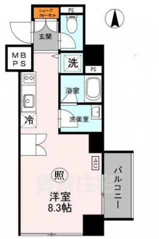 神戸市東灘区深江北町のマンションの間取り