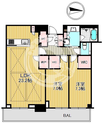グランドメゾン新梅田タワー THE CLUB RESIDENCEの間取り