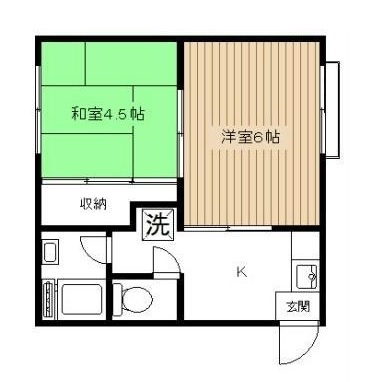 鶴ヶ島市大字上広谷のアパートの間取り