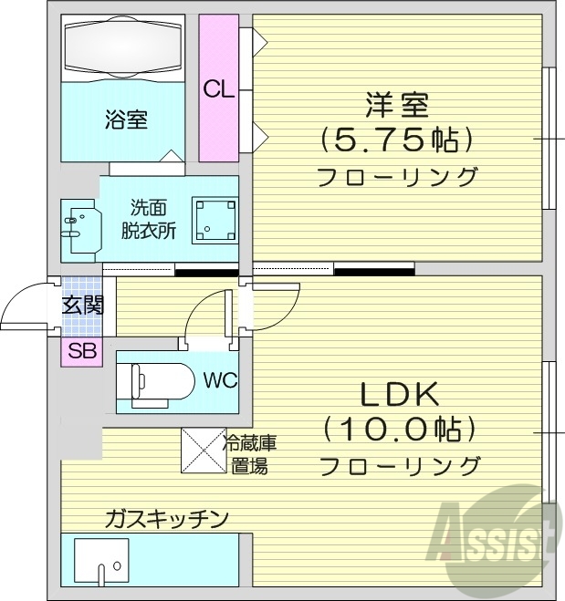 リバーサイドN24の間取り