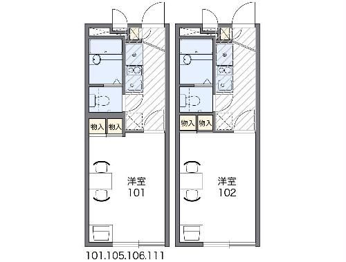 レオパレスサラーム瀬名の間取り