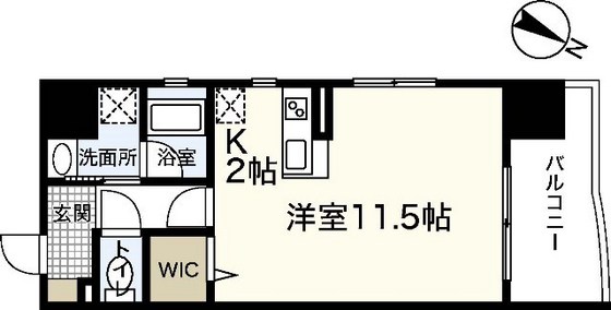 広島市中区宝町のマンションの間取り