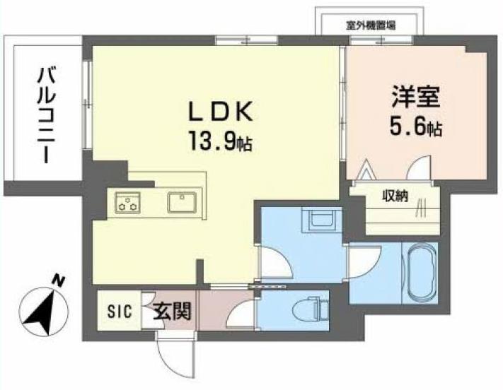 エクセレントガーデンヒルズB棟の間取り