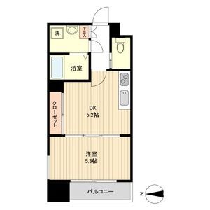 仙台市青葉区片平のマンションの間取り