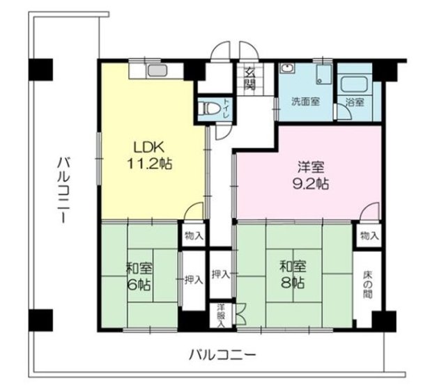 加西市北条町北条のマンションの間取り