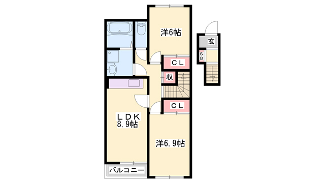 ハイム大坪の間取り