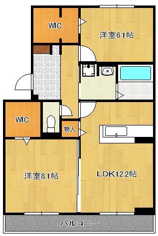 Ｄ－ＲＯＯＭ中井の間取り