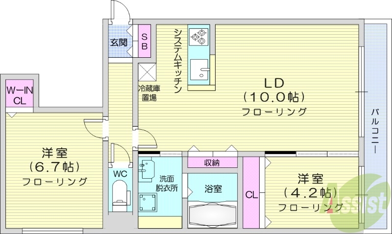 ロイヤルガーデン北6条の間取り