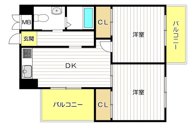 松栄大正ハイツの間取り