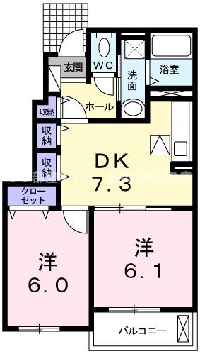 シャン・ヴェール　I番館の間取り