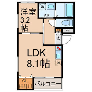 オウルージュ鶴里駅前の間取り