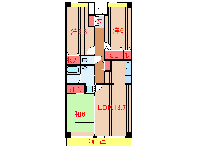 【八千代市緑が丘のマンションの間取り】