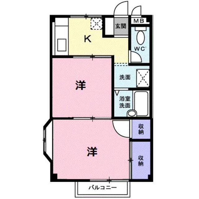 富士市中之郷のアパートの間取り