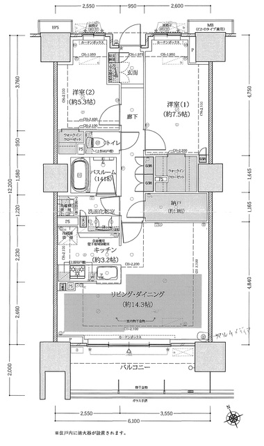 アトラスタワー小山城山町の間取り