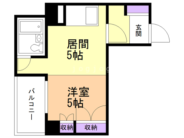 札幌市白石区菊水二条のマンションの間取り