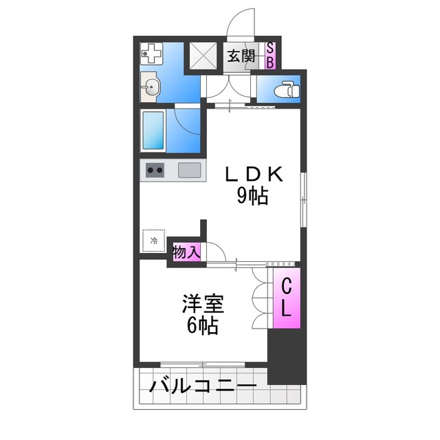 【エイペックス南堀江の間取り】