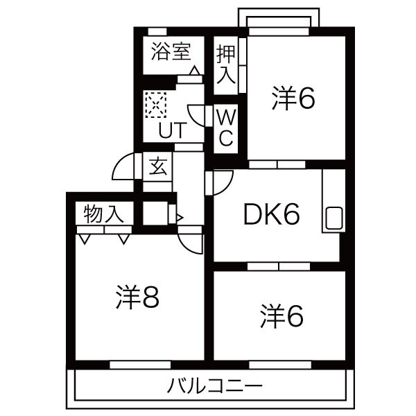 クレセール桜ケ丘の間取り