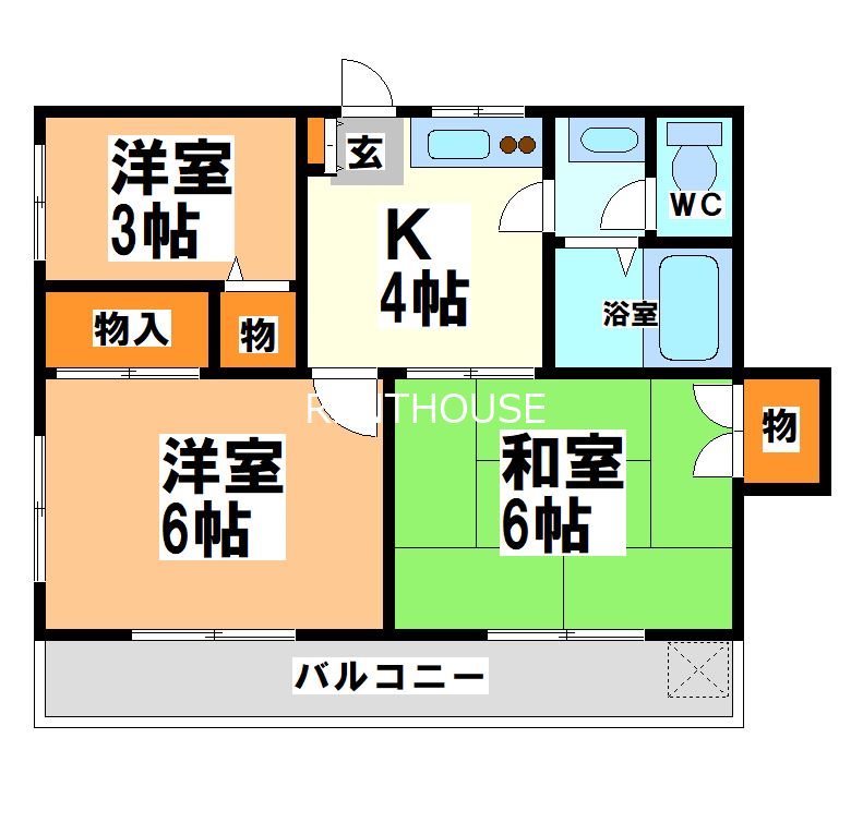 マンション小幡の間取り