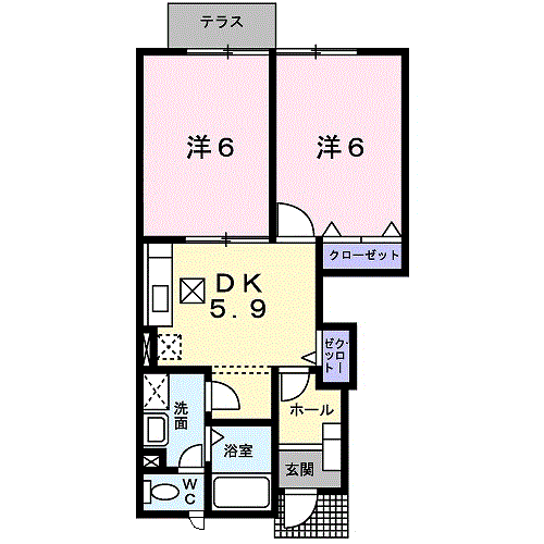 （新）イデアール　Ａの間取り