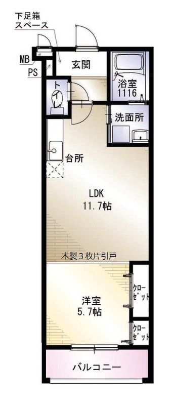 エルデ高松東の間取り