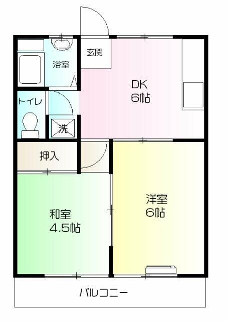 横浜市瀬谷区中屋敷のアパートの間取り