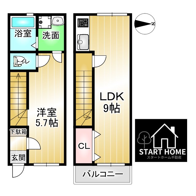 カオス藍住Cの間取り