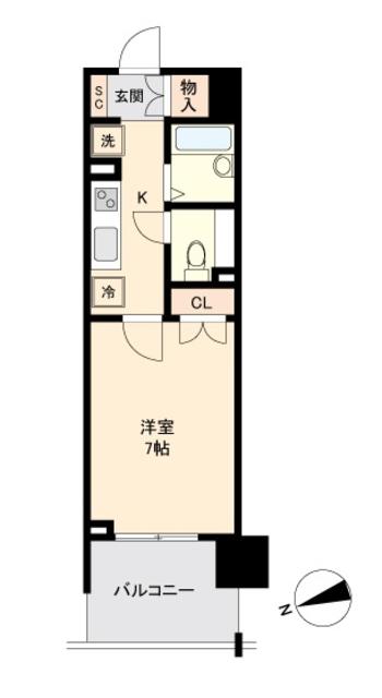 仙台市太白区長町のマンションの間取り