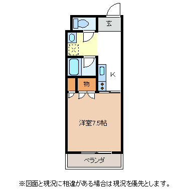 松本市大字岡田松岡のアパートの間取り