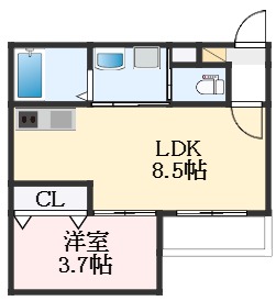 アレグリア道明寺IIの間取り