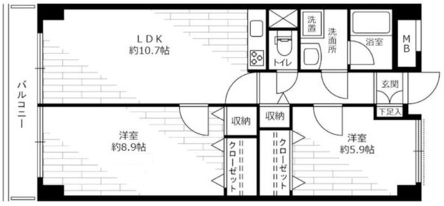 シェトワ代々木の間取り