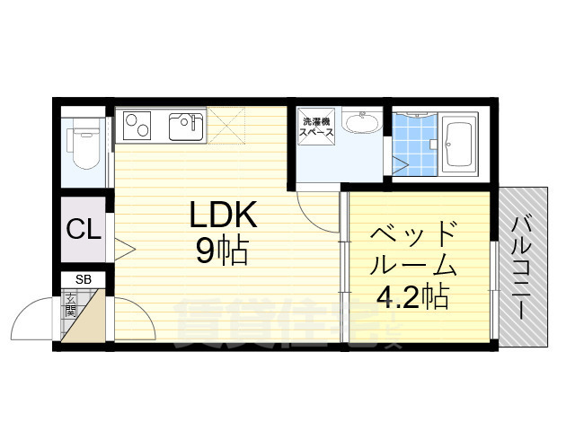 【堺市堺区香ヶ丘町のアパートの間取り】