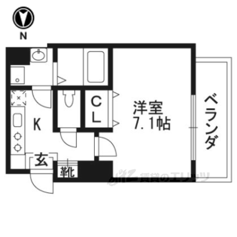 京都市上京区室町頭町のマンションの間取り