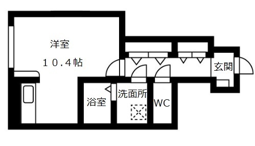 山形市富の中のアパートの間取り