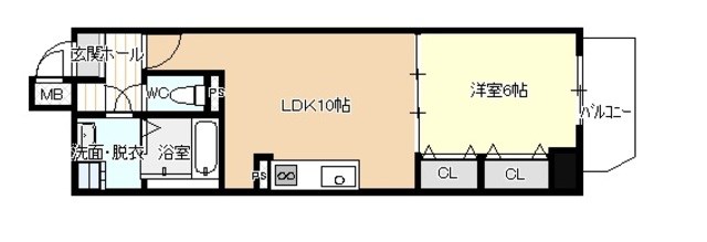 名古屋市中川区山王のマンションの間取り