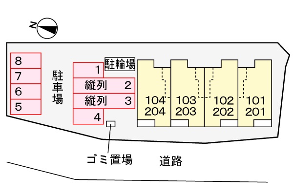 【エンジュの駐車場】