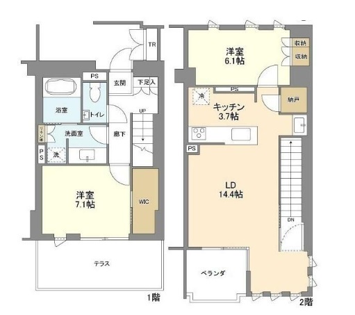 瀬田の杜　Garden＆Terrace　W棟の間取り