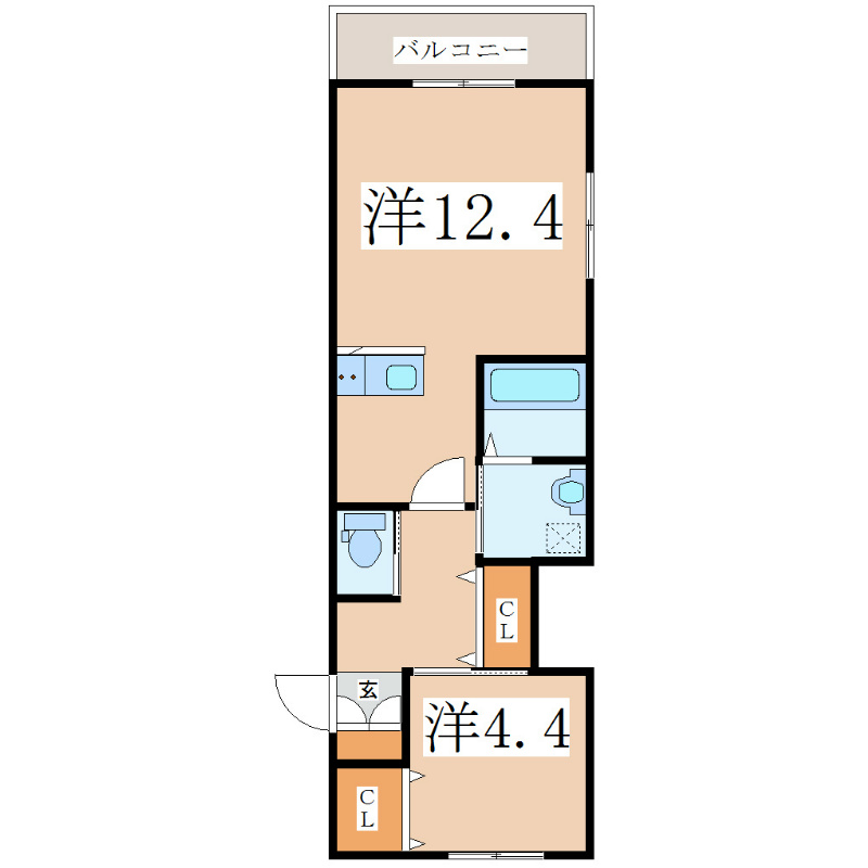 鹿児島市柳町のマンションの間取り