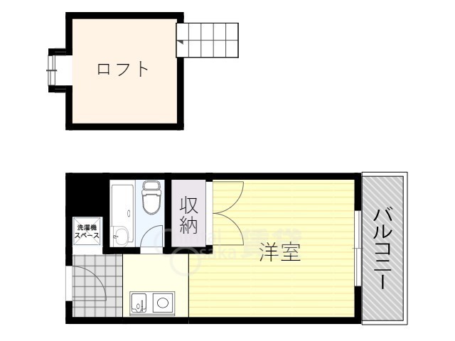 池田市天神のアパートの間取り