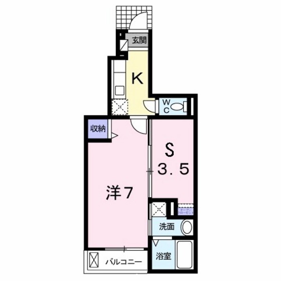 広島県広島市西区南観音町（アパート）の賃貸物件の間取り