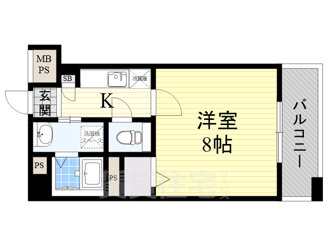 地下鉄名城線 金山駅 徒歩9分 9階建 築21年の間取り写真