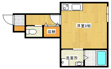 広島市西区井口のアパートの間取り