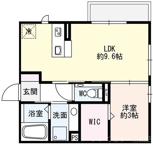 【神戸市北区谷上西町のアパートの間取り】