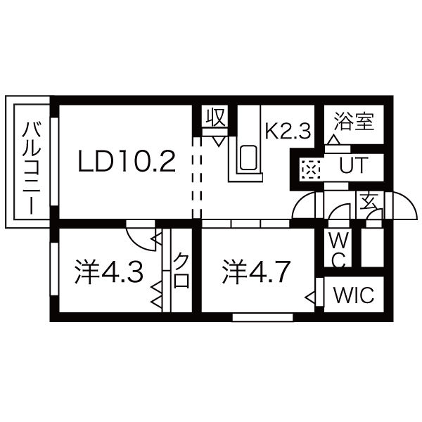 レジーナN22の間取り