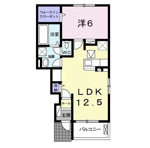 橋本市高野口町向島のアパートの間取り