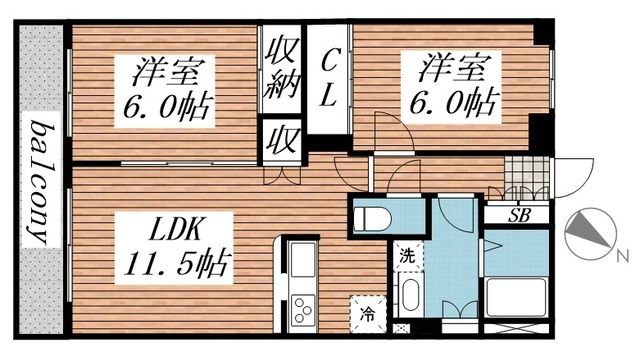 エバーグリーンの間取り