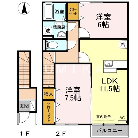 マイ　ローズコートの間取り