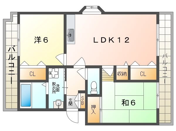 昇栄マンションIIの間取り